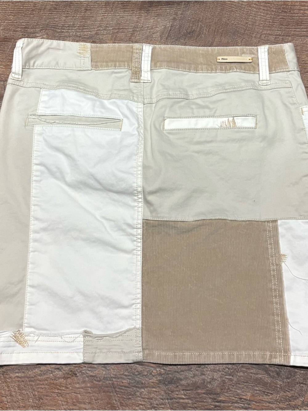 Anthropologie Pilcro And The Letterpress Patchwork Corduroy Mini Skirt Size 29 - Picture 5 of 5